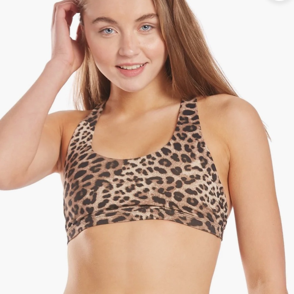 Cheetah print sports bra